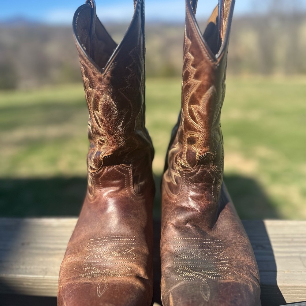 Men's Laredo Brown Western Cowboy Boots Size 14
